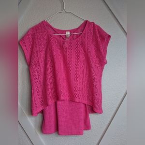 No boundaries pink knit top